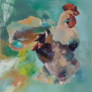 A 3, obraz olejny 100 cm x 100 cm